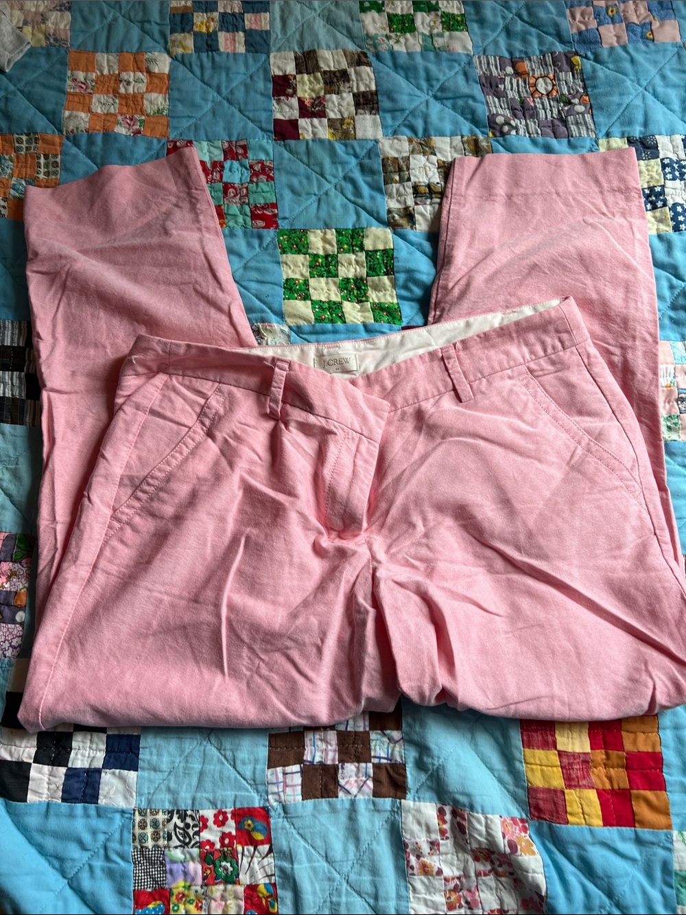 J Crew Women’s Pink Cotton Cropped Pants